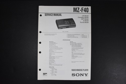 Sony f40 radio minidisc - sony, mz-f40