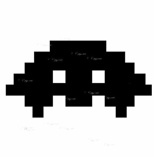Space invaders vinyl decal - vinyl, for
