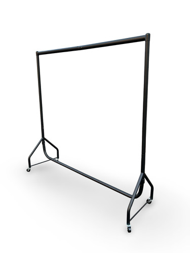 Garment rail heavy duty - heavy, black