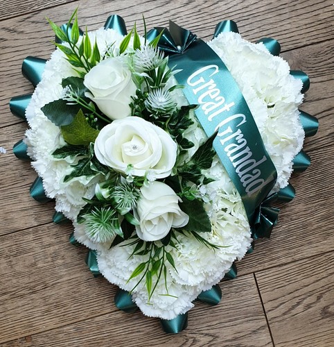 Green ivory hearts - &,