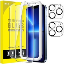 JETech iPhone 13 13 Pro #10 3-Pack Tempered Glass Screen Protectors 9H New