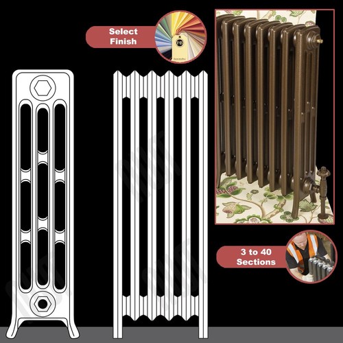 Cast iron radiators column - iron, 4
