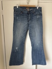 Abercrombie & Fitch Wide / Bell Bottom Distressed Jeans. US Size 10S / UK 14S