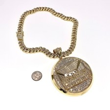 18K Gold Last Supper CZ