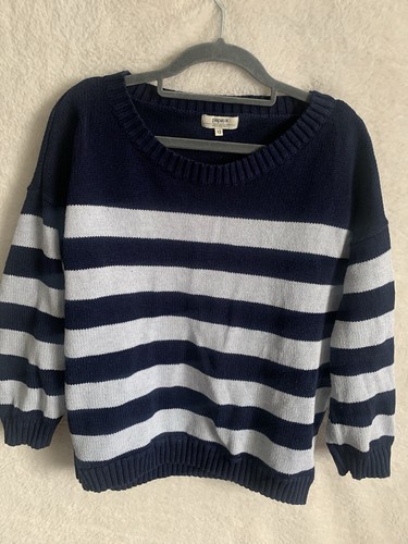 Papaya navy white striped - &,