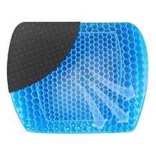 Orthopaedic Gel Seat Cushion Non-Slip Back Support Sciatica Coccyx Pain Relief