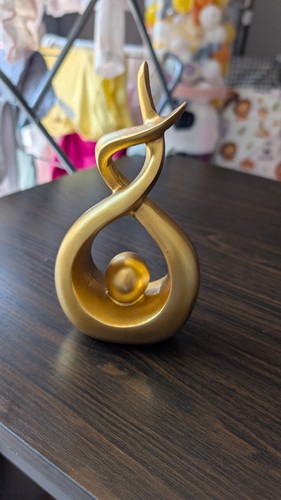 Gold abstract sculpture modern - gold,