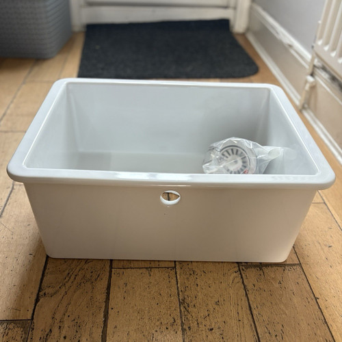 White gloss ceramic belfast - white,