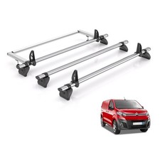 Peugeot Expert Roof Rack For 2016+ Vans 3x Bars + Roller + Loadstops Rhino Fleet