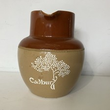 Antique Cadbury Drinking Chocolate Stoneware Jug Pitcher mid-1930s 
