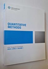 CFA INSTITUTE Quantitative Methods: Program Curriculum 2023 Level 1 Vol. 1