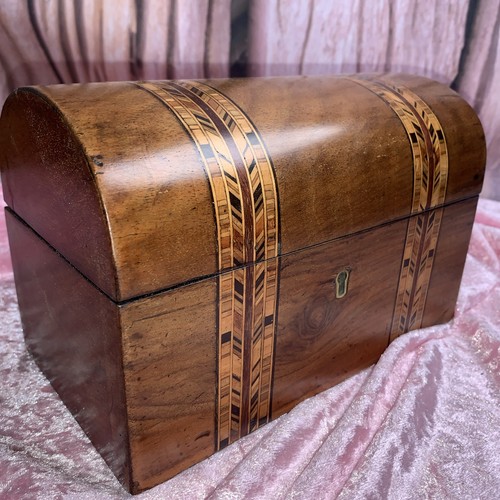 Antique tunbridge ware domed - antique,