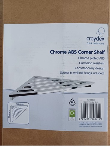 Croydex chrome abs - croydex, corner