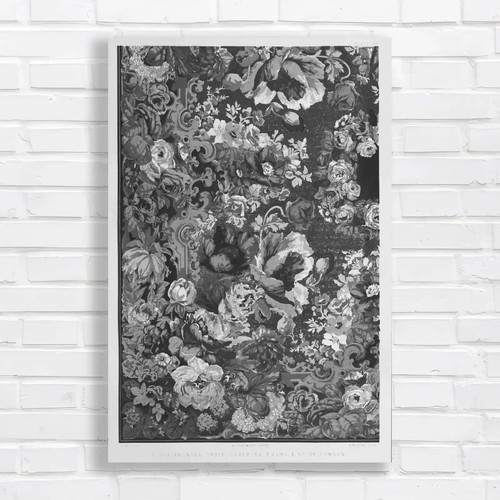 Vintage floral tapestry black - vintage,
