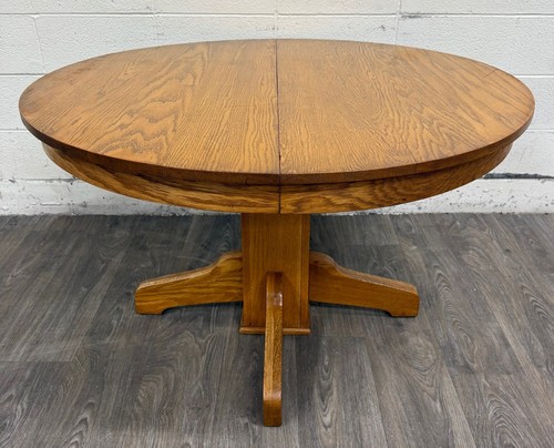Vintage solid oak round - solid,