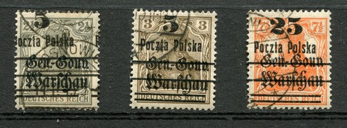 Poland 1918 selection of - 1918, (3)