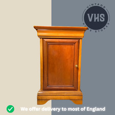CAN DELIVER: AND SO TO BED CHERRY LOUIS PHILIPPE BEDSIDE CABINET LOCKER
