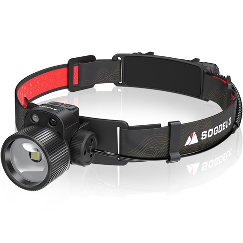 Head torch rechargeable 5000lm - rechargeable,