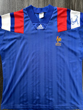 Original Authentic Adidas France Football 1992 Home Shirt Mens Extra Large