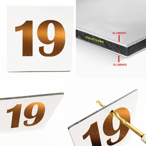 Number sign aluminium mm - 19, 3