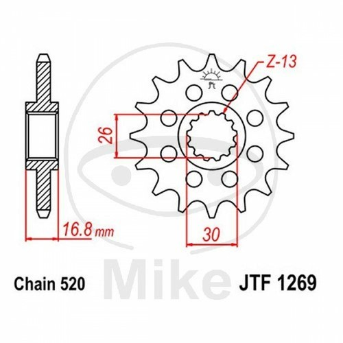 Sprocket z14 520 726 - 520, for