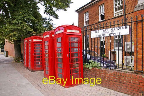 Photo 6x4 red telephone boxes - red,