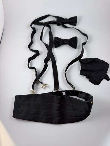 Black suspenders two - black,