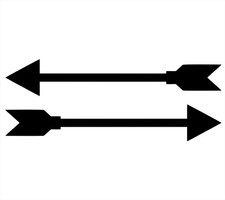 2 X ARROW VINYL DECAL STICKERS