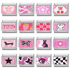 Pink Italian Charms Fits