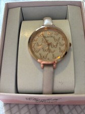 Elizabeth Rose women's butterfly watch with leather strap