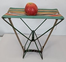 Antique Edwardian Folding Chair Camping Fishing Hunting Fits into Coat Pocket Ap