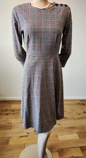 NEW HOBBS CHECK DRESS SIZE UK 10 US 6  BLACK WHITE RED 66% POLYESTER 32% VISCOSE
