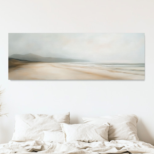 Seascape beach canvas pastel - canvas,