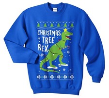 Christmas tree rex sweater - rex,