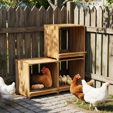 3 Chicken Nesting Boxes Eggs