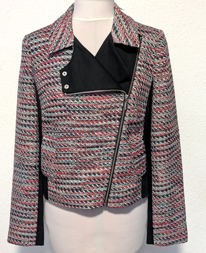Woman red black mix biker - tu,