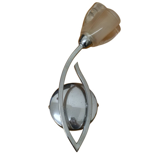 Single silver wall light - single,
