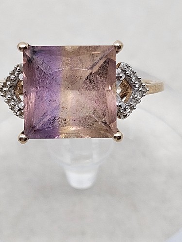 Gold amertrine diamond - 9k, &