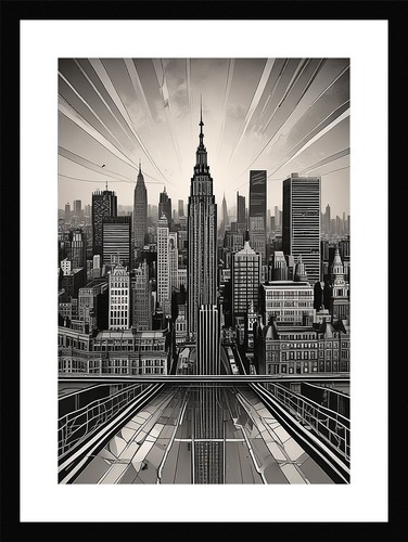 Bold london skyline framed - london,
