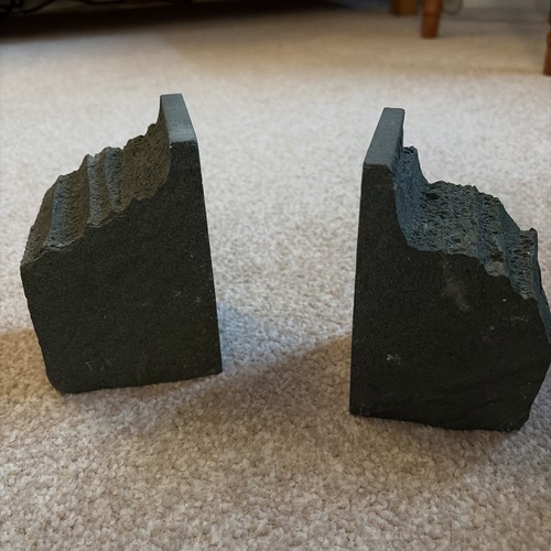 Pair vintage heavy grey - pair, of