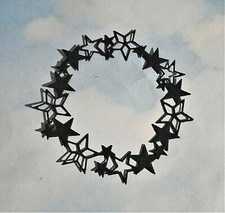 Die Cut cuts card topper circle star frame x 5  choice of colour