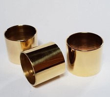 3 x mixed PLAIN BRASS COLLARS 25mm, 26mm & 27mm i/d. for Walking Stick Making