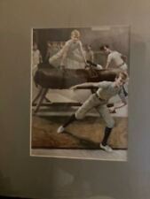 Original Vintage 1925 Matted print Boy's Gym & Vaulting Pommel Horse