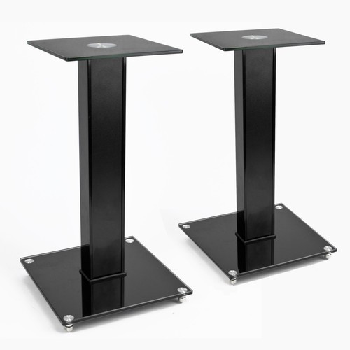 Black glass speaker stands - 2x,