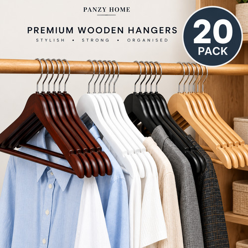 Pack wooden coat hangers - 20,