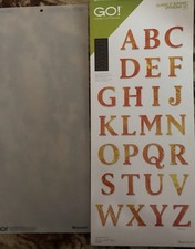 Accuquilt 2 Alphabet Die Set Complete with Cutting Mat for Fabrics Used Twice