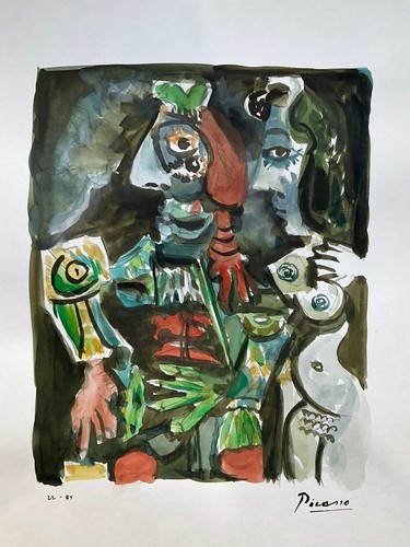Picasso drawing old paper - picasso,