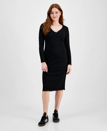 Planet heart rib knit long - heart,