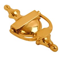 Door Knocker Polished Brass or Polished Chrome Victorian or Georgian Urn Knocker