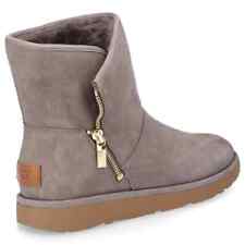 UGG® AUSTRALIA KIP GREY SUEDE ANKLE ZIP UP BOOTS UK 3 EU 36 USA 5 BNWOB RRP £190